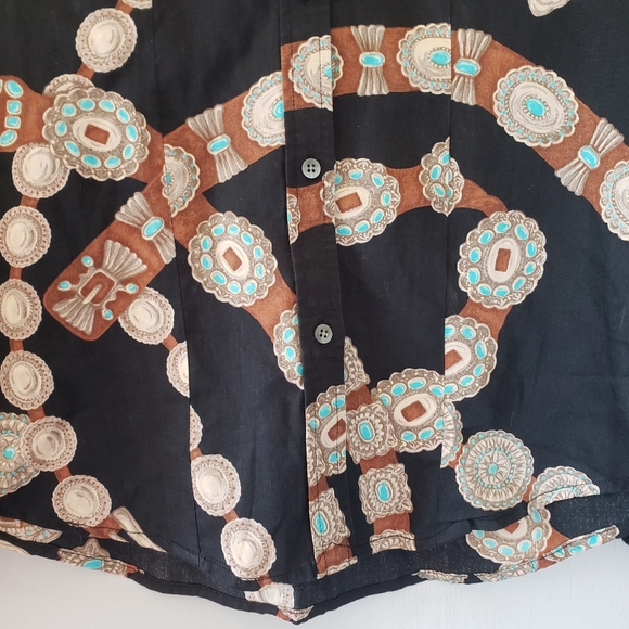 Lauren Ralph Lauren shirt with turquoise belt design - Picture 8 of 8